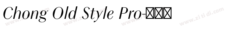Chong Old Style Pro字体转换